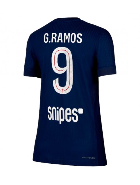 Ženski Nogometna dresi replika Paris Saint-Germain Goncalo Ramos #9 Domači 2025-26 Kratek rokav Ženski Nogometna dresi replika Paris Saint-Germain Goncalo Ramos #9 Domači 2025-26 Kratek rokav